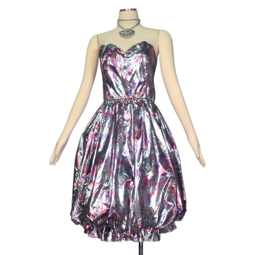 Elegant Metallic Prom Dress